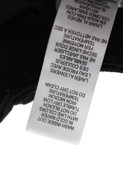 Good American Women High Rise Cropped Black Jeans Button Size 6