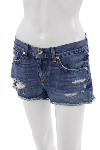 Rag & Bone Jean Womens Dark Blue Cotton Beach Shorts Size 27