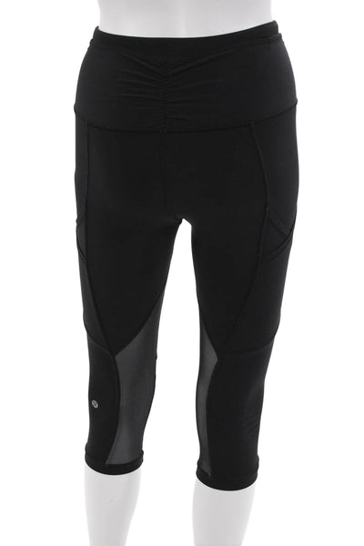 Lululemon Womens Capri Cropped Black Leggings Size 2