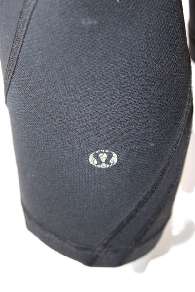 Lululemon Women Black Cropped Capri Leggings Nylon Blend Size 6