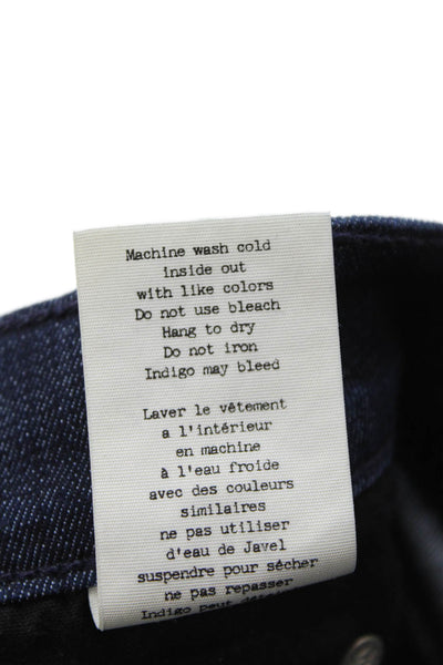 Rag & Bone Jean Women Ankle Skinny Jeans Dark Blue Mid-Rise Button Front Size 26