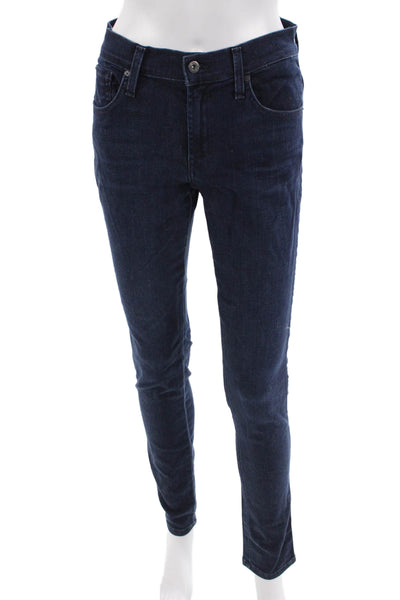 James Jeans Womens Skinny Dark Blue Mid Rise Jeans Size 28