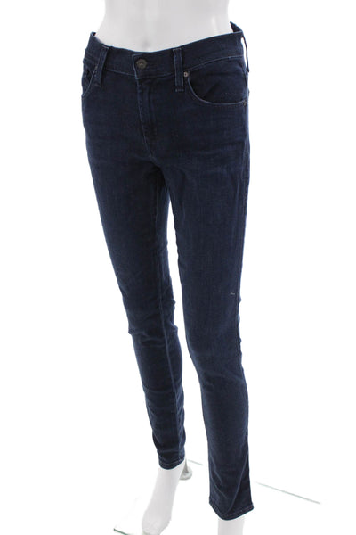 James Jeans Womens Skinny Dark Blue Mid Rise Jeans Size 28