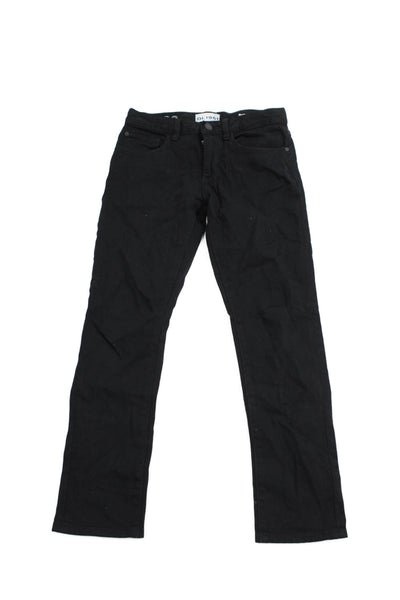 DL 1961 Boys Button Closure Straight Leg Jean Pants Black Size 8