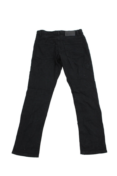 DL 1961 Boys Button Closure Straight Leg Jean Pants Black Size 8