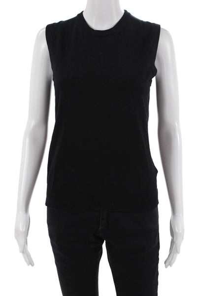 Intermix Womens Striped Black Long Sleeve Blouse Tank Zip Size PS