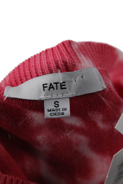 Fate. Unisex Pullover Sweater Pink Crew Neck Long Sleeve Cotton Size S
