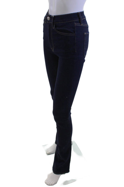 3x1 NYC Women High Rise Flared Skinny Dark Blue Jeans Size 25