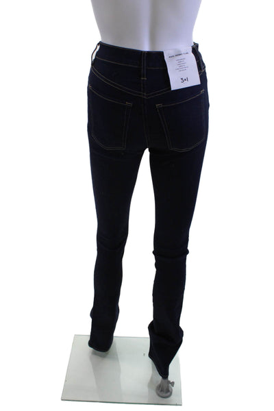 3x1 NYC Women High Rise Flared Skinny Dark Blue Jeans Size 25