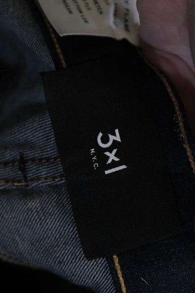 3x1 NYC Women High Rise Flared Skinny Dark Blue Jeans Size 25
