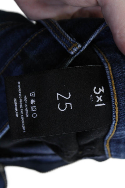 3x1 NYC Women Ankle Skinny Dark Blue Jeans Size 25