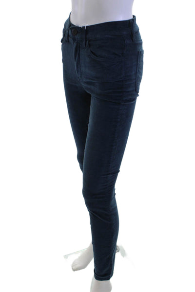 3x1 NYC Women Dark Blue Jeggings 92% Cotton Stretch Button Size 25