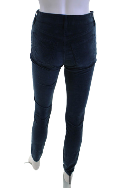 3x1 NYC Women Dark Blue Jeggings 92% Cotton Stretch Button Size 25
