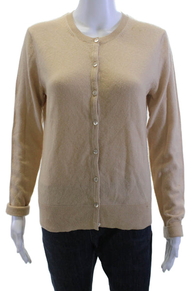 Collection Fifty Nine Unisex Beige Cashmere Cardigan Crewneck Size M