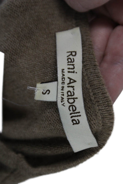 Rani Arabella Womens Beige Cashmere Sweater Crewneck Long Sleeve Size S
