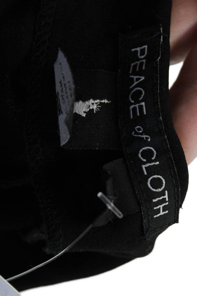 Peace of Cloth Womens Black Ankle Dress Pants Viscose Blend Size 0