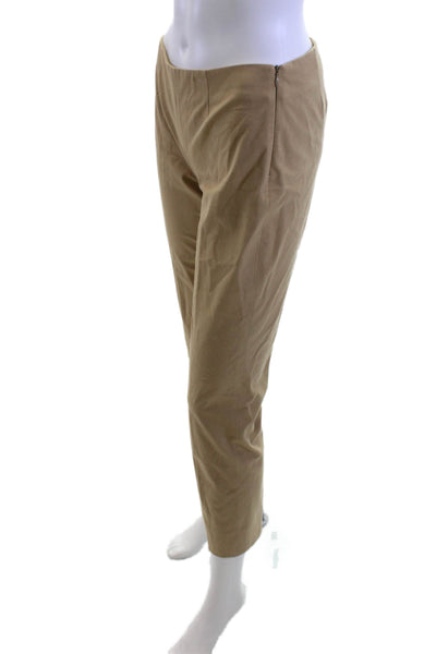 Theory Womens Ankle Cropped Khaki Pants Beige 95% Cotton Size 2