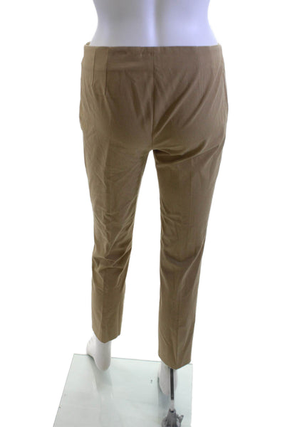 Theory Womens Ankle Cropped Khaki Pants Beige 95% Cotton Size 2