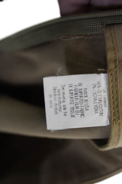 Theory Womens Ankle Cropped Khaki Pants Beige 95% Cotton Size 2
