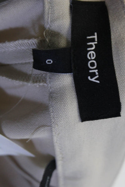 Theory Unisex Beige Ankle Cropped Dress Pants Size 0