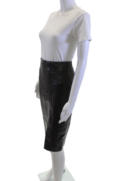 Babaton Womens Straight Pencil Skirt Black Knee Length 100% Polyurethane Size 0