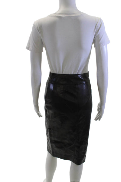 Babaton Womens Straight Pencil Skirt Black Knee Length 100% Polyurethane Size 0