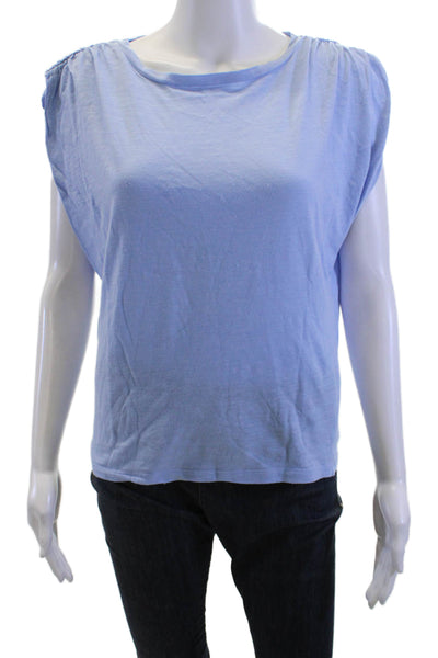 DKNY Women Basic Jersey T-Shirt Light Blue Short Sleeve Crew Neck Size S