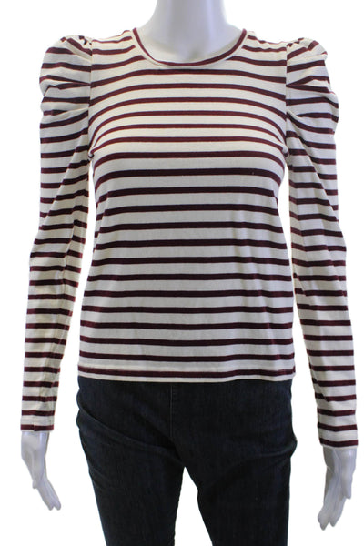 J Crew Women Basic Long Sleeve Crew Neck Black Blouse Size XS
