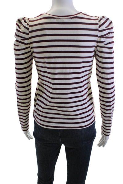 J Crew Women Basic Long Sleeve Crew Neck Black Blouse Size XS