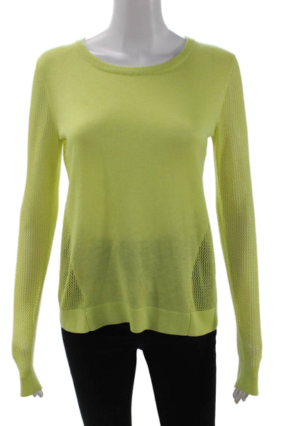 Cabi Womens Pullover Sweater Yellow Crew Neck Long Sleeve Size XS