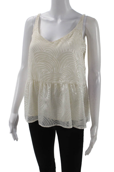 HD In Paris Womens V-Neck Boho Camisole White Petite Size S