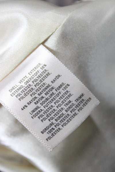 HD In Paris Womens V-Neck Boho Camisole White Petite Size S