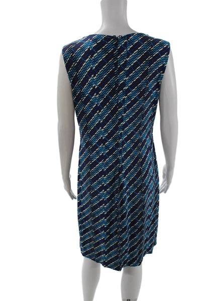 Calvin Klein Women Sheath Dress Black Sleeveless Mid-Calf Geometric Size 10
