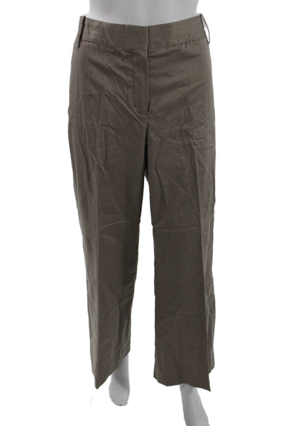 BCBGMAXAZRIA Unisex Brown Chino Dress Pants Khakis Button Cotton Spandex Size M