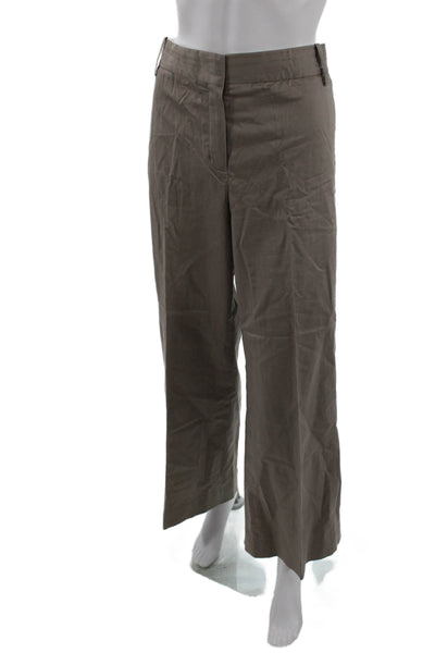 BCBGMAXAZRIA Unisex Brown Chino Dress Pants Khakis Button Cotton Spandex Size M