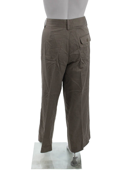 BCBGMAXAZRIA Unisex Brown Chino Dress Pants Khakis Button Cotton Spandex Size M
