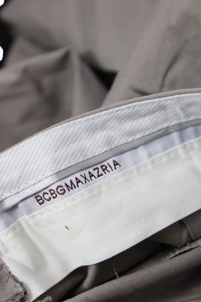 BCBGMAXAZRIA Unisex Brown Chino Dress Pants Khakis Button Cotton Spandex Size M