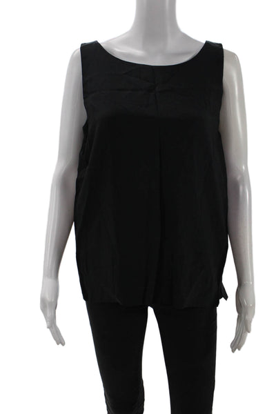 Moschino Women Basic Sleeveless Black Tank Top Round Neck Size S