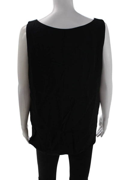 Moschino Women Basic Sleeveless Black Tank Top Round Neck Size S