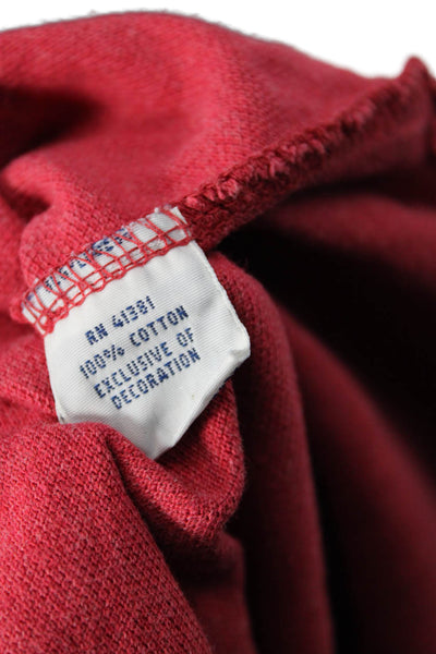 Polo Ralph Lauren Mens Polo Red Collared Long Sleeve Cotton Classic Size M