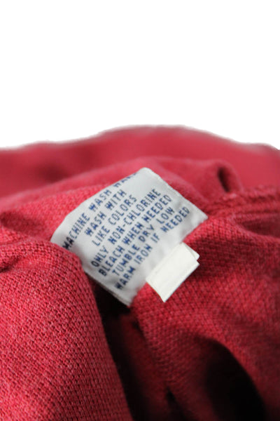 Polo Ralph Lauren Mens Polo Red Collared Long Sleeve Cotton Classic Size M