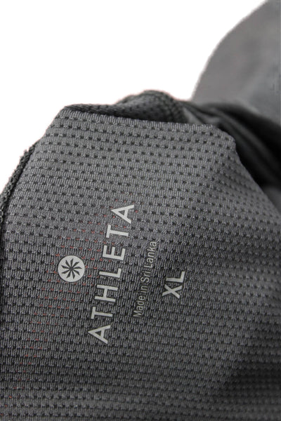 Athleta Women Dark Gray Zip Mock Neck Long Sleeve Sweatshirt Size XL