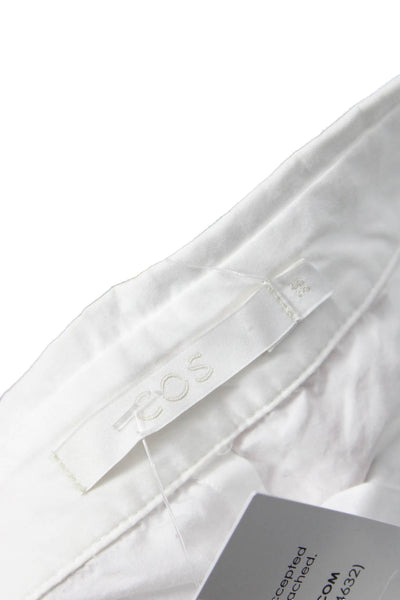 COS Women Collared Cotton Button-Up Long Sleeve White Basic Size S
