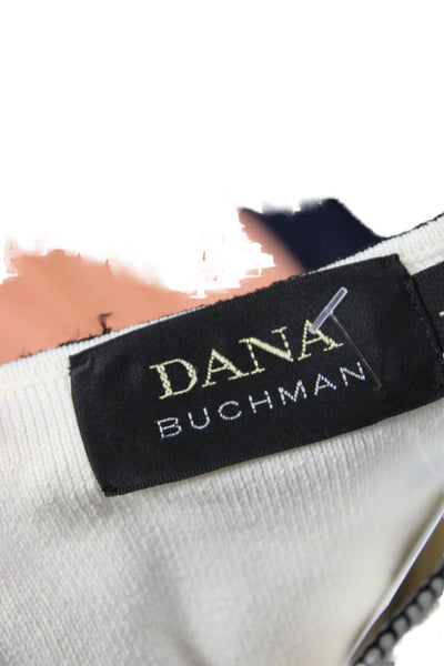 Dana Buchman Womens Basic White T-Shirt Short Sleeve Viscose Blend Size L