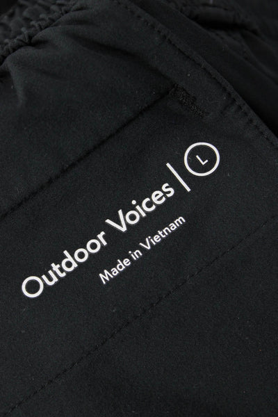Outdoor Voices Mens Cropped Jogger Pants Black Nylon Blend Size L