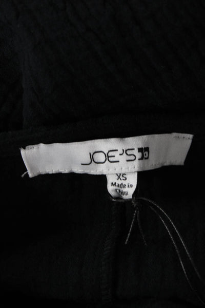 Joes Women Bohemian V-Neck Cotton Blouse Black 3/4 Sleeve Size XS