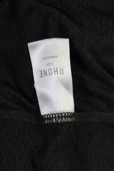 Rhone Mens Dark Gray T-Shirt Short Sleeve Crew Neck Solid Designer Size L
