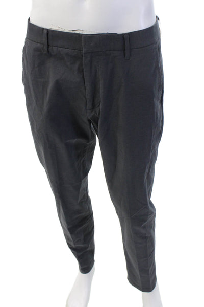 Bonobos Men Chino Dress Pants Dark Gray Check Button Size 33