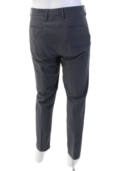 Bonobos Men Chino Dress Pants Dark Gray Check Button Size 33