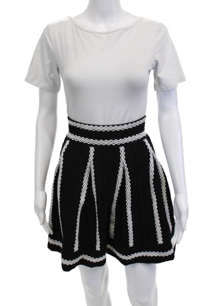 Maje Women A-Line Mini Skirt Black Size 2